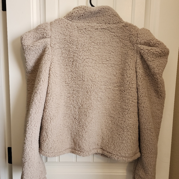 Express button-up fuzzy jacket. Size medium. - Picture 4 of 4